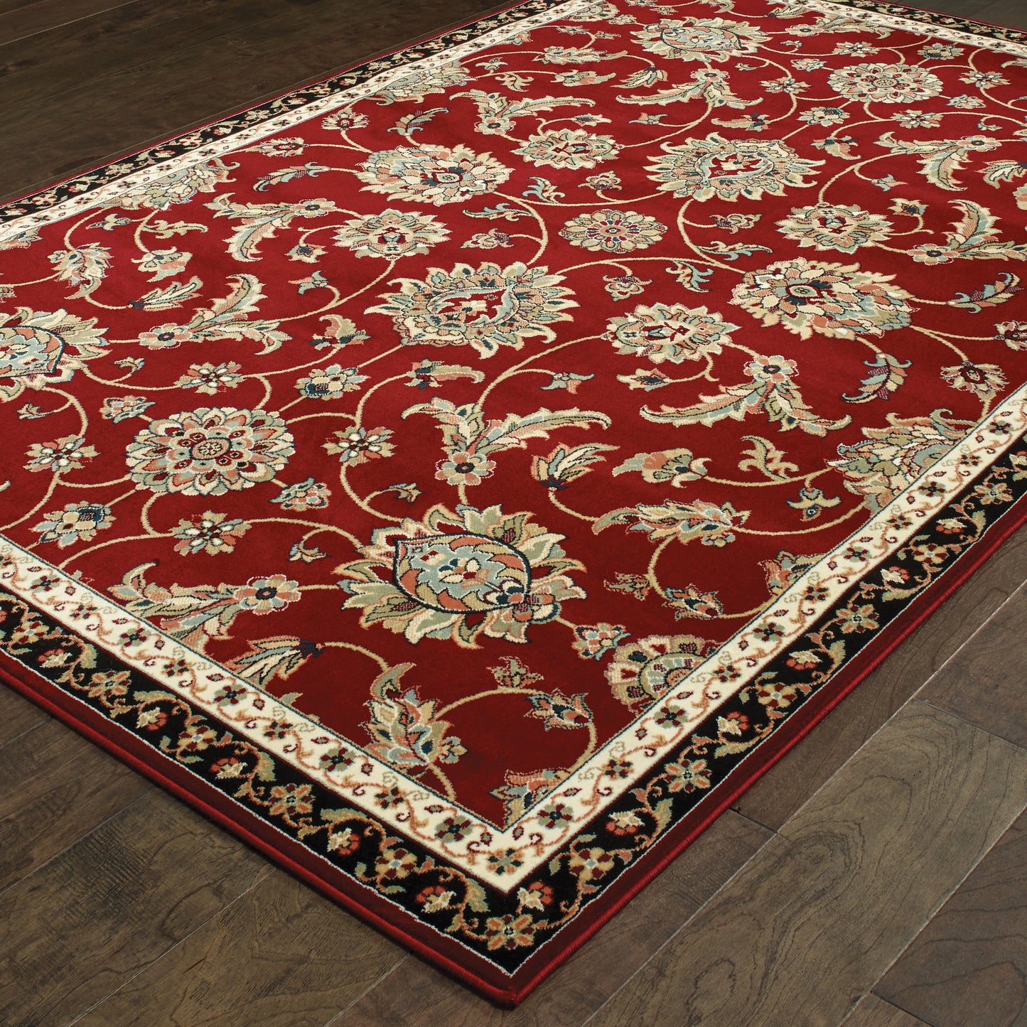 Kashan Red Multi Traditional Oriental Indoor Rug