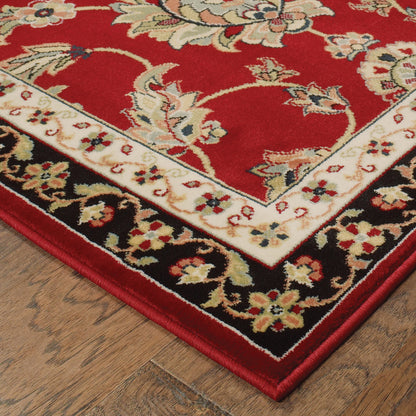 Kashan Red Multi Traditional Oriental Indoor Rug