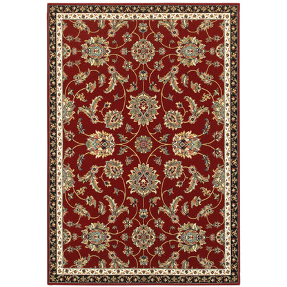 Kashan Red Multi Traditional Oriental Indoor Rug