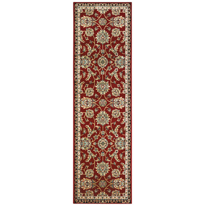 Kashan Red Multi Traditional Oriental Indoor Rug