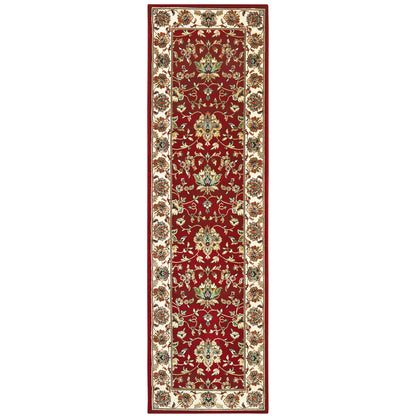 Kashan Red Ivory Traditional Oriental Indoor Rug