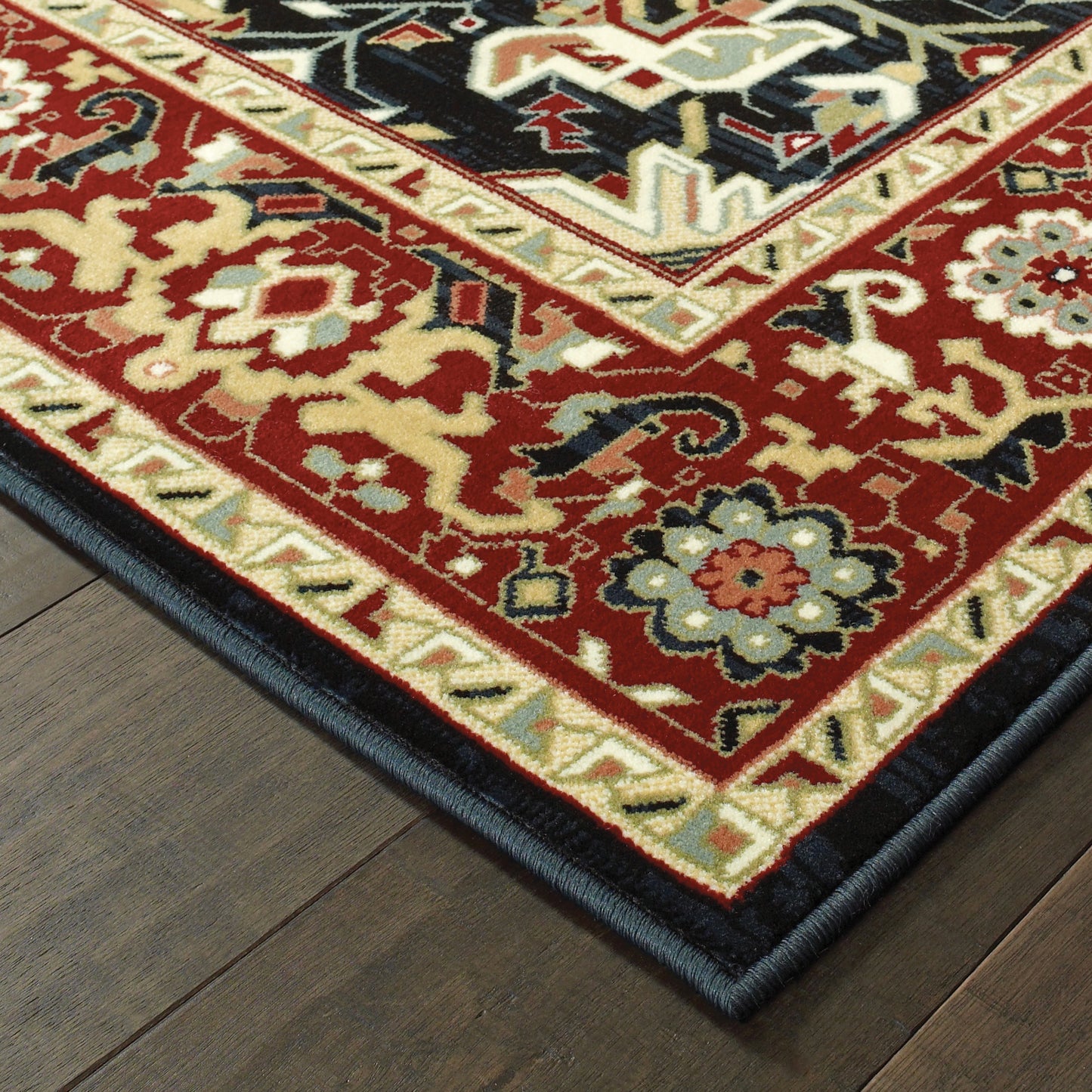 Kashan Red Ivory Traditional Oriental Indoor Rug