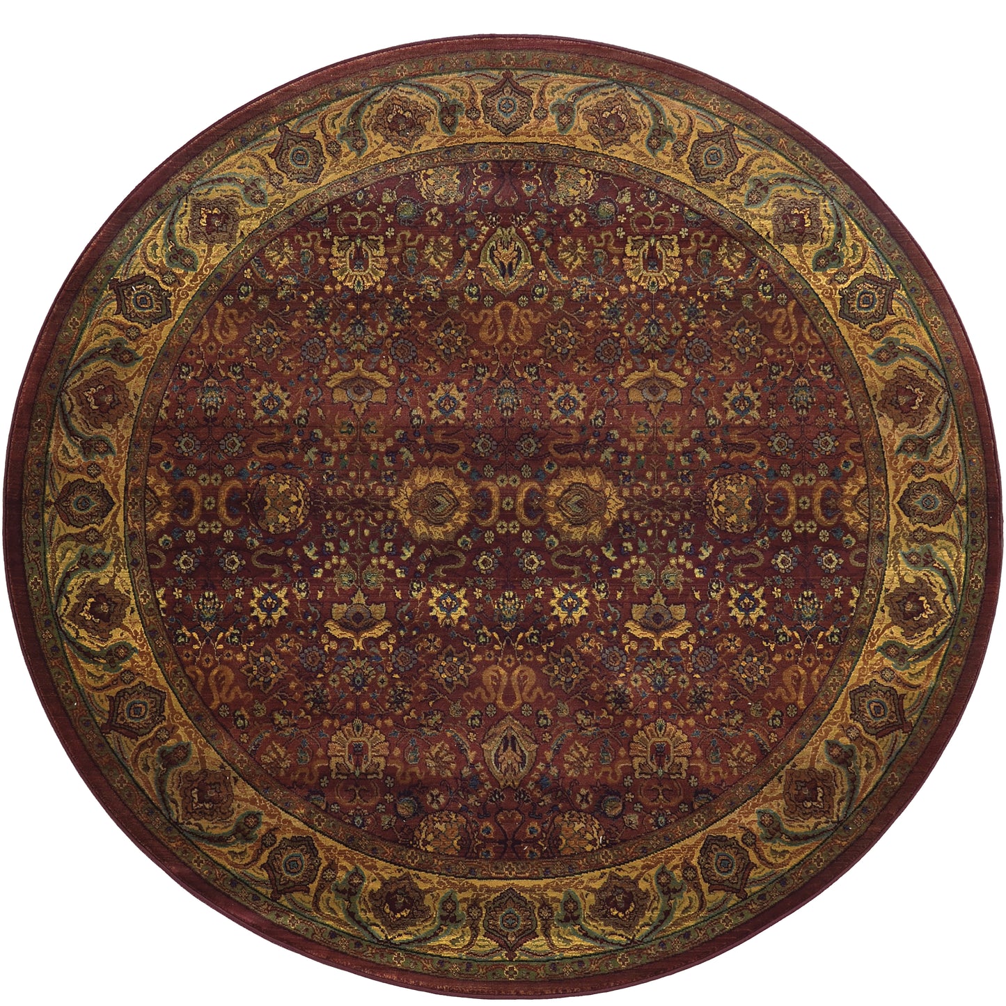 Kharma Red Gold Traditional Oriental Indoor Rug