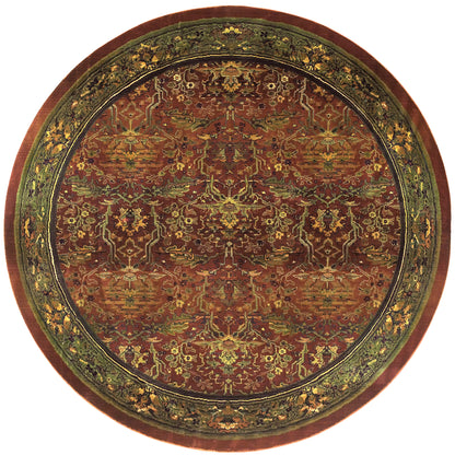 Kharma Red Green Traditional Oriental Indoor Rug