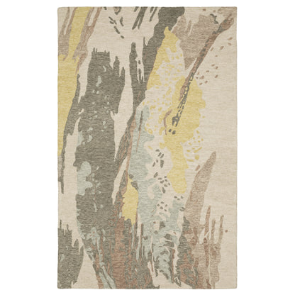 Kipton Beige Yellow Modern & Contemporary Abstract Indoor Rug