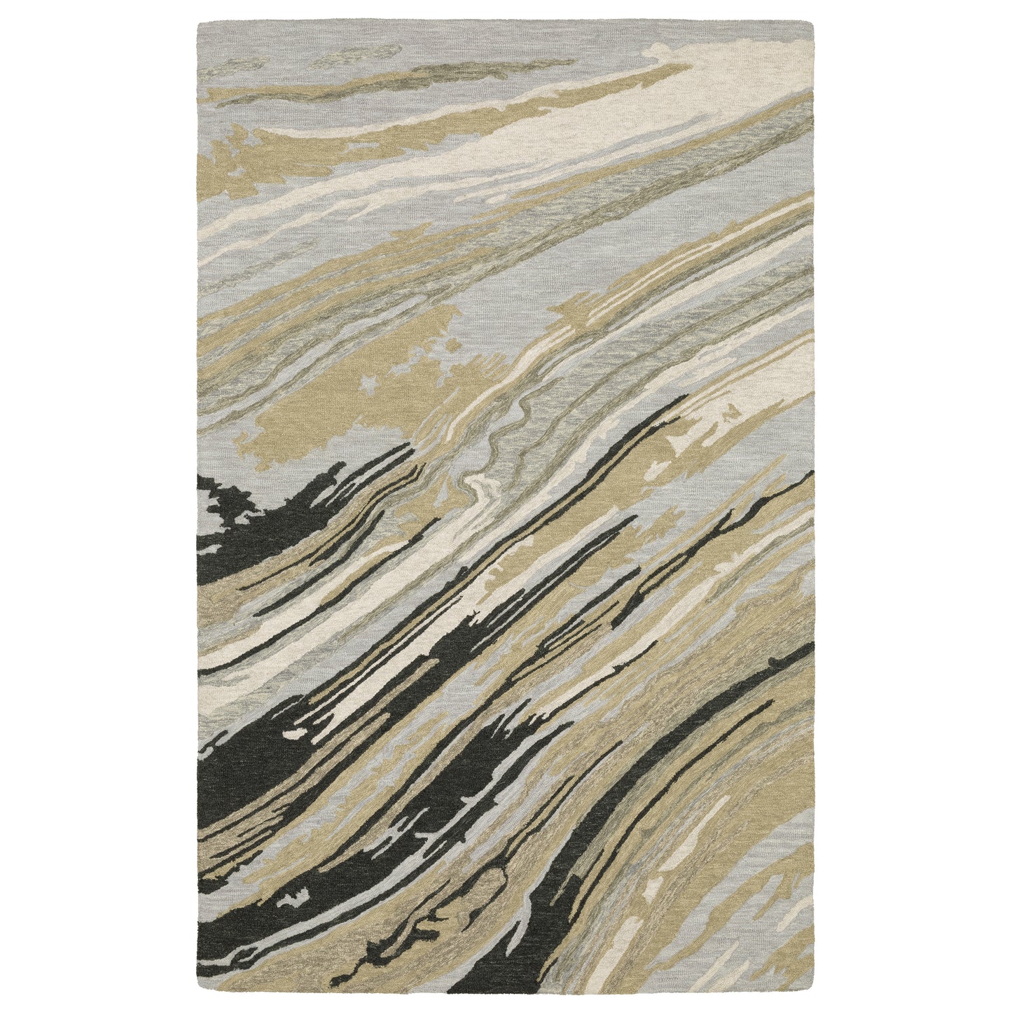 Kipton Grey Tan Modern & Contemporary Abstract Indoor Rug