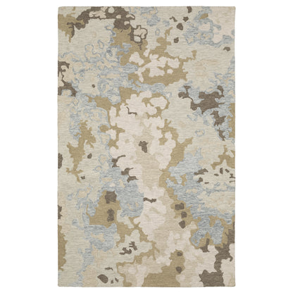 Kipton Beige Blue Modern & Contemporary Abstract Indoor Rug