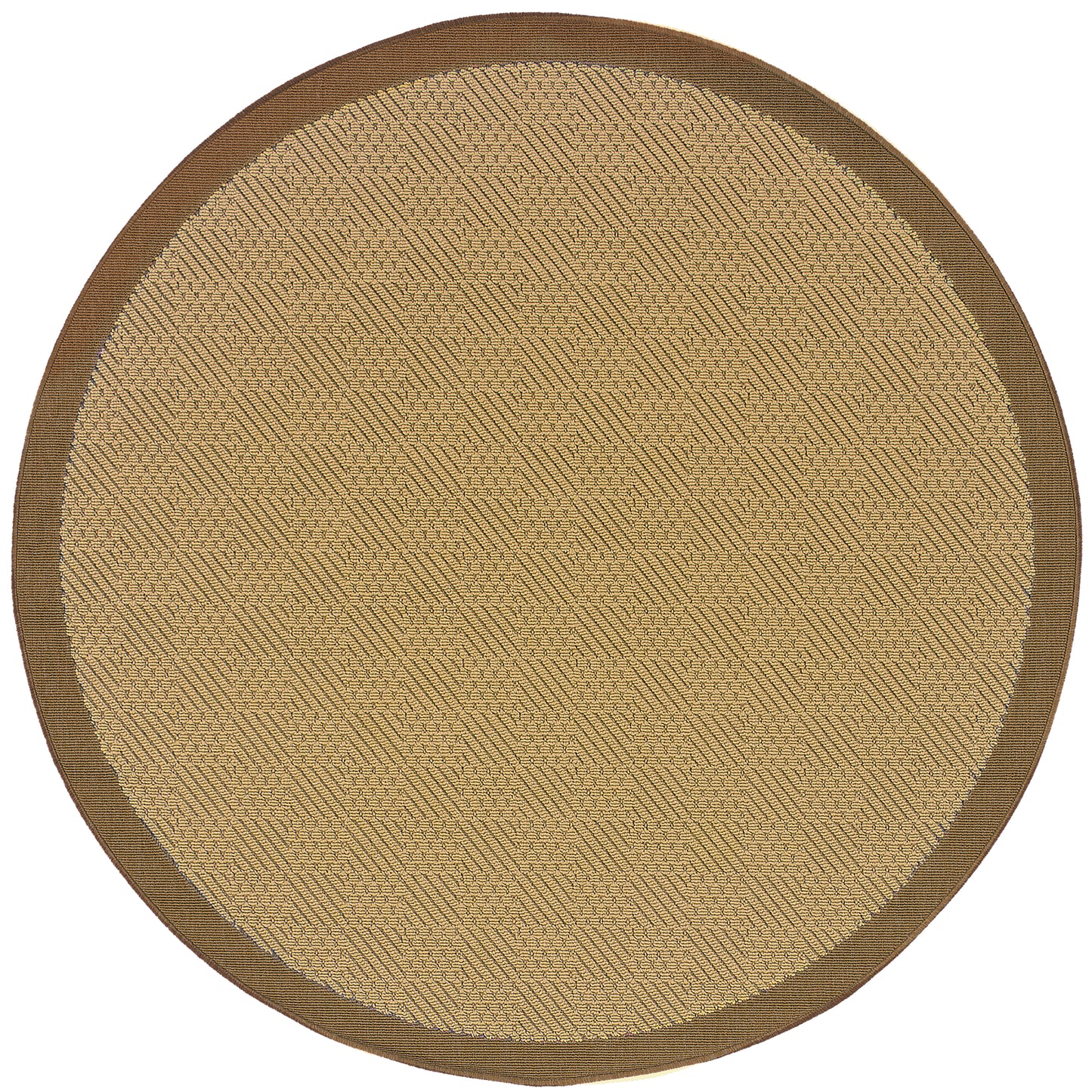 Lanai Beige Brown Casual Border Indoor/Outdoor Rug