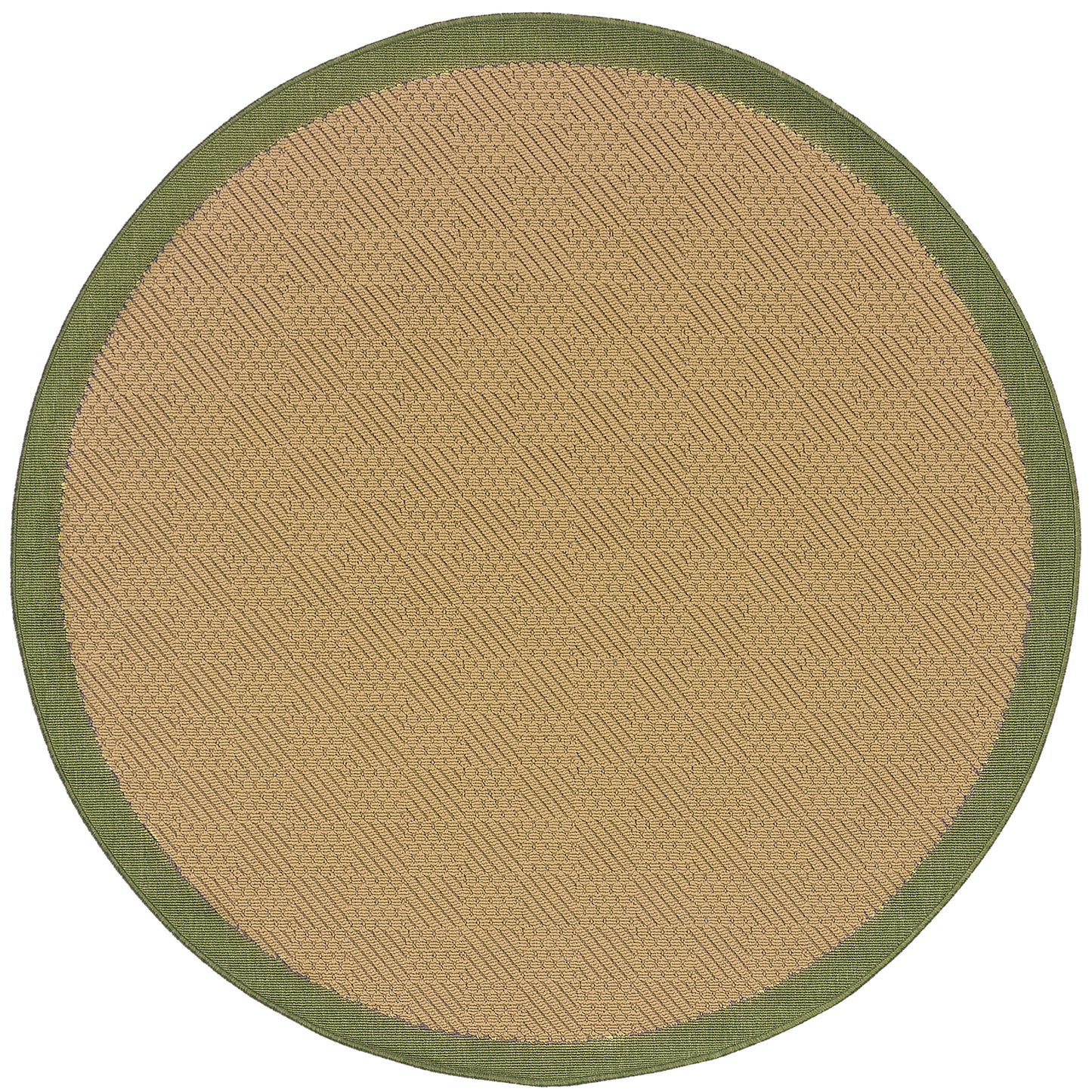 Lanai Beige Green Casual Border Indoor/Outdoor Rug