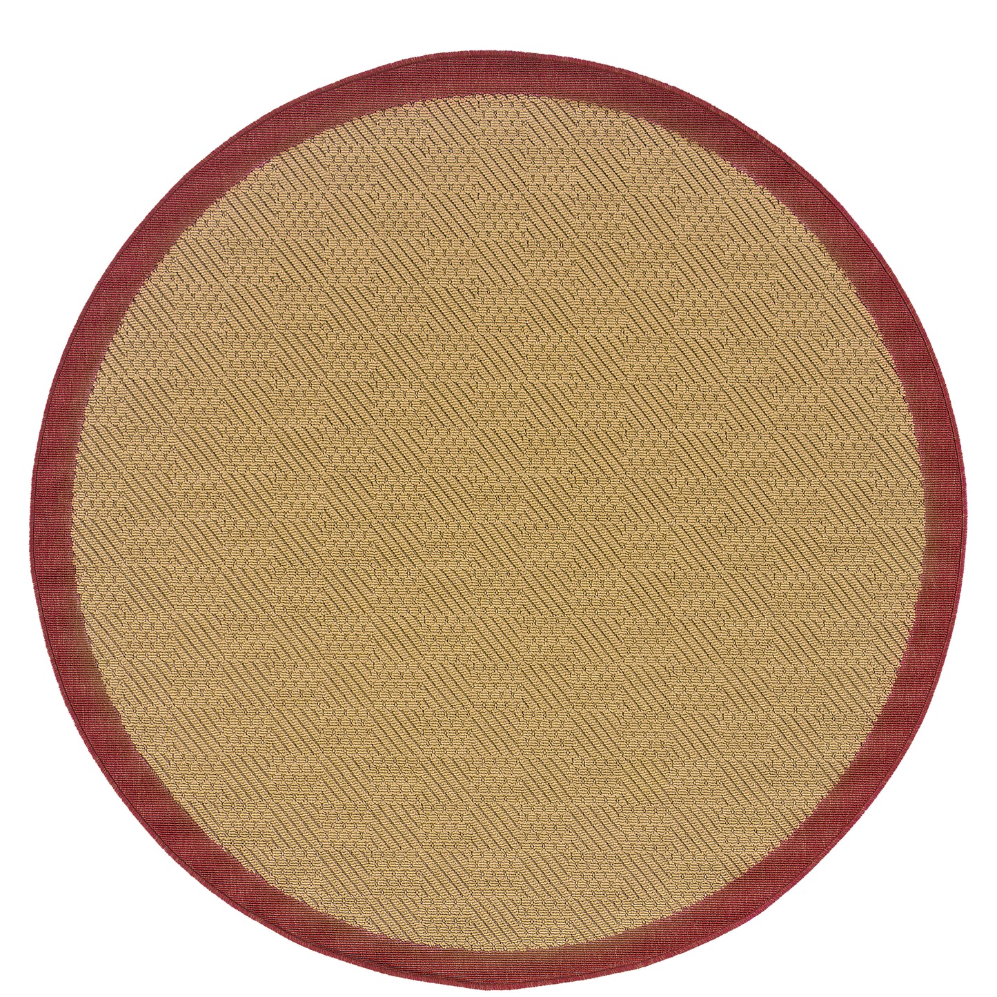 Lanai Beige Red Casual Border Indoor/Outdoor Rug