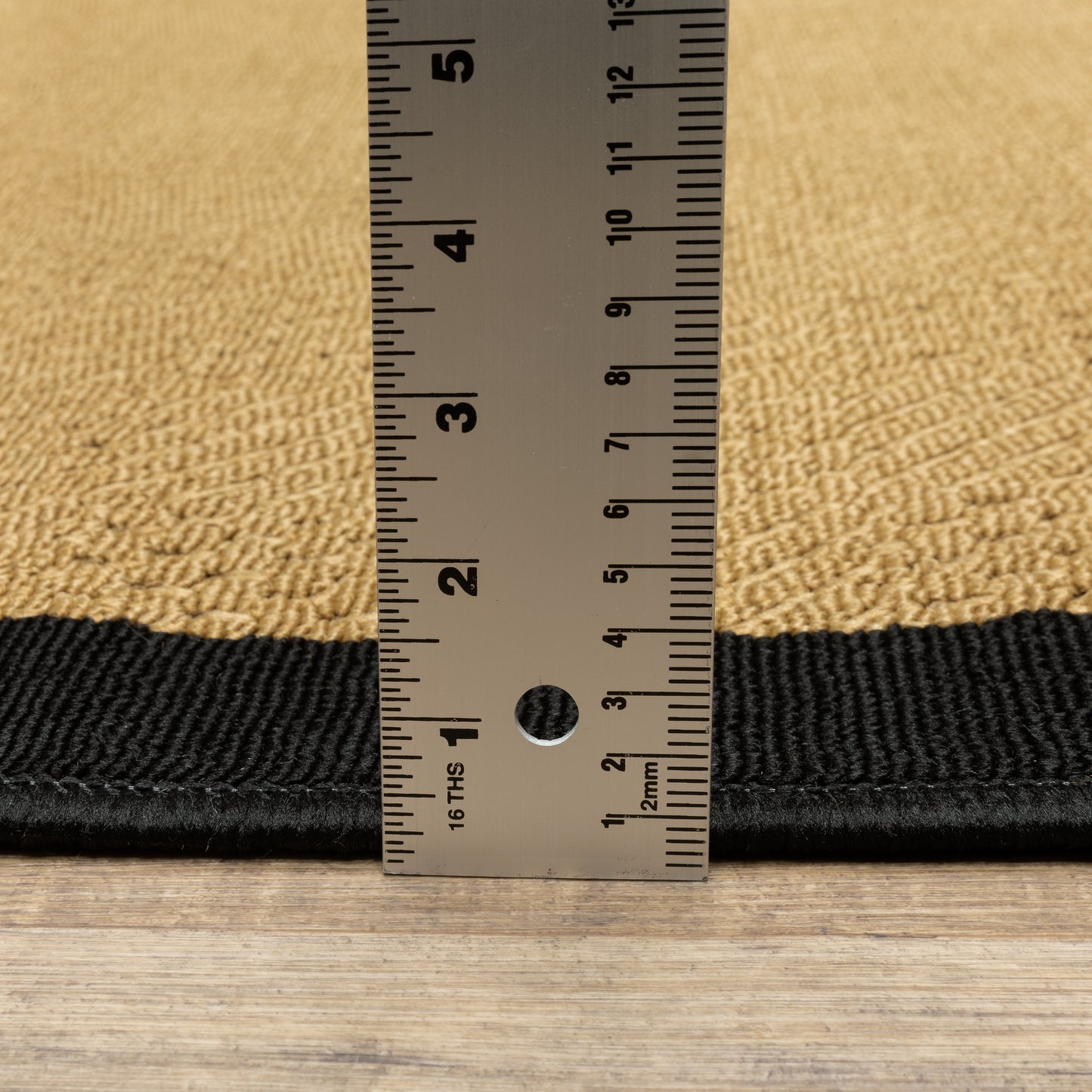 Lanai Beige Black Casual Border Indoor/Outdoor Rug