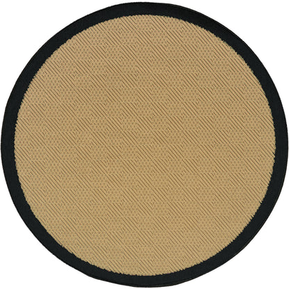 Lanai Beige Black Casual Border Indoor/Outdoor Rug