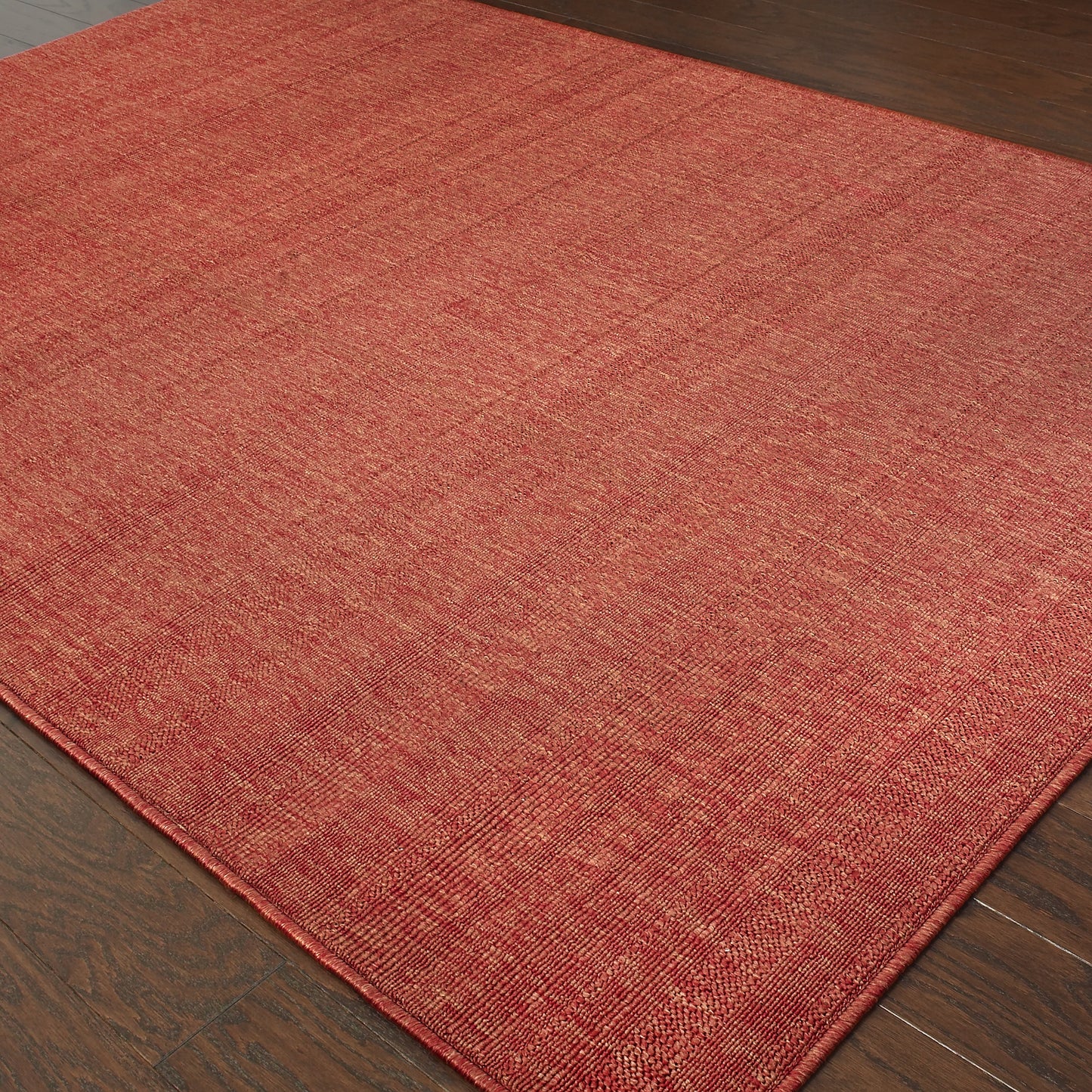 Lanai Red  Casual Solid Indoor/Outdoor Rug