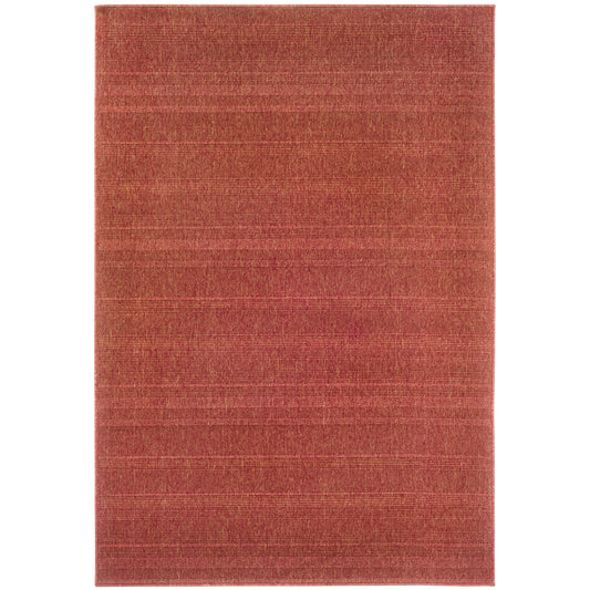 Lanai Red  Casual Solid Indoor/Outdoor Rug