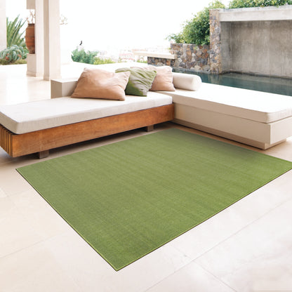 Lanai Green  Casual Solid Indoor/Outdoor Rug