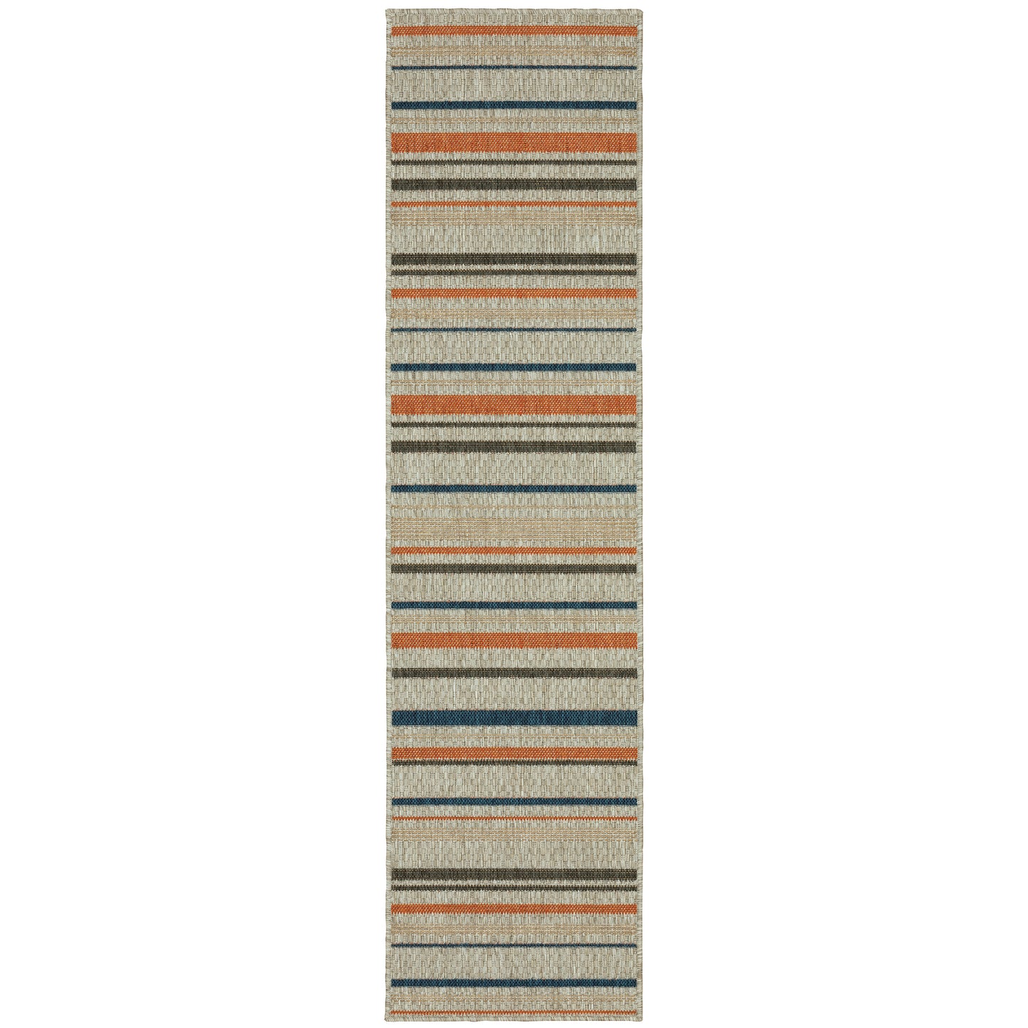 Latitude Grey Teal Transitional Geometric Indoor/Outdoor Rug