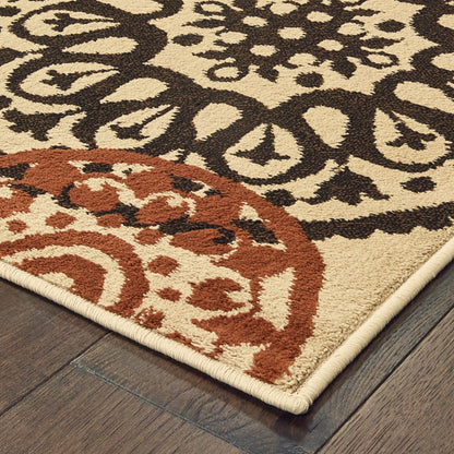 Laurel Beige Multi Global Medallion Indoor Rug