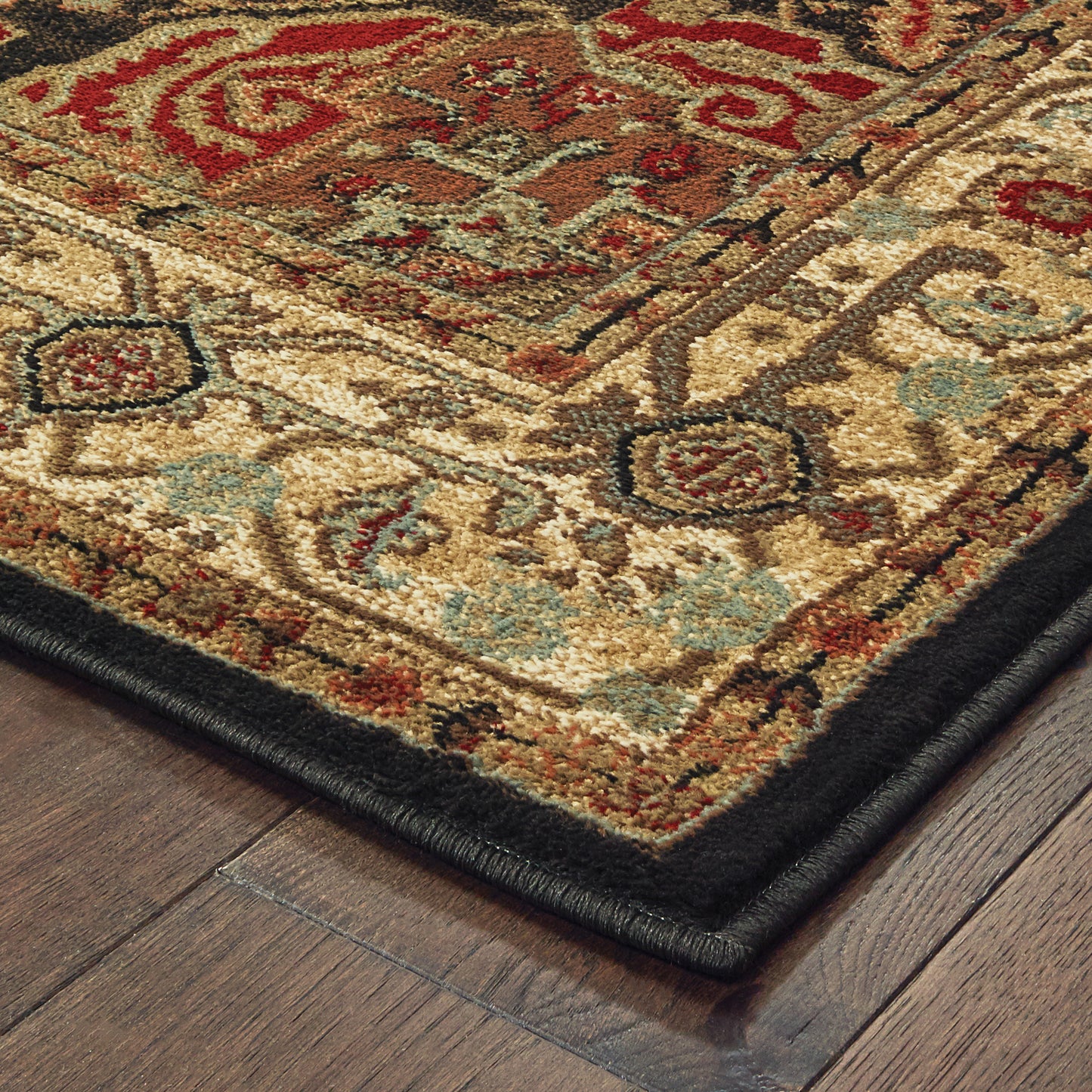 Laurel Black Multi Vintage Medallion Indoor Rug