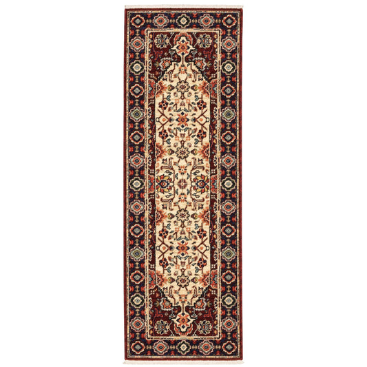 Lilihan Red Ivory Traditional Oriental Indoor Rug