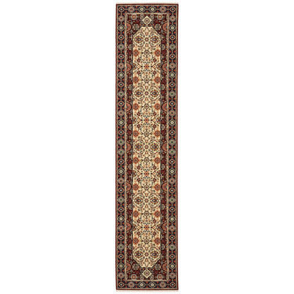 Lilihan Red Ivory Traditional Oriental Indoor Rug