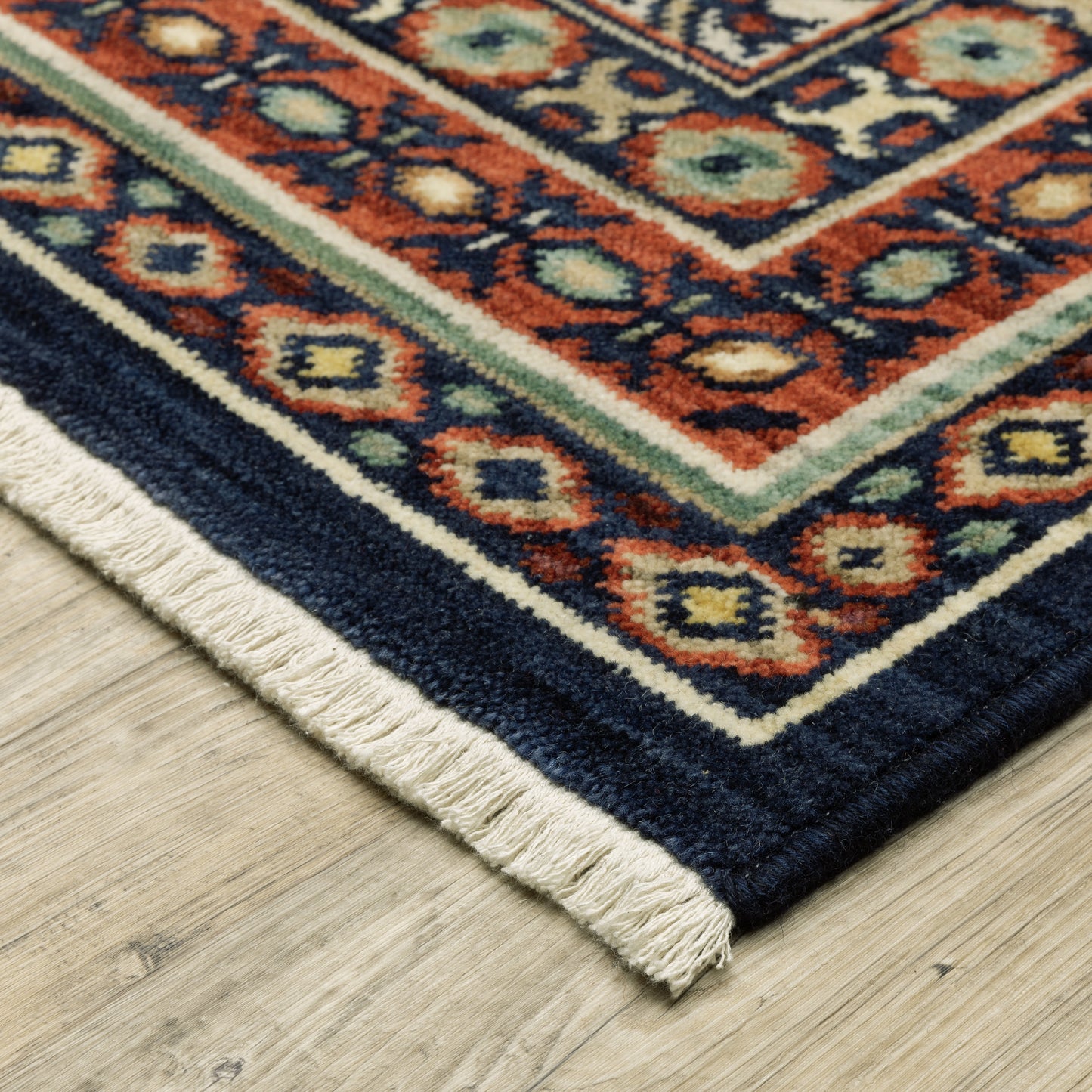 Lilihan Navy Multi Traditional Oriental Indoor Rug