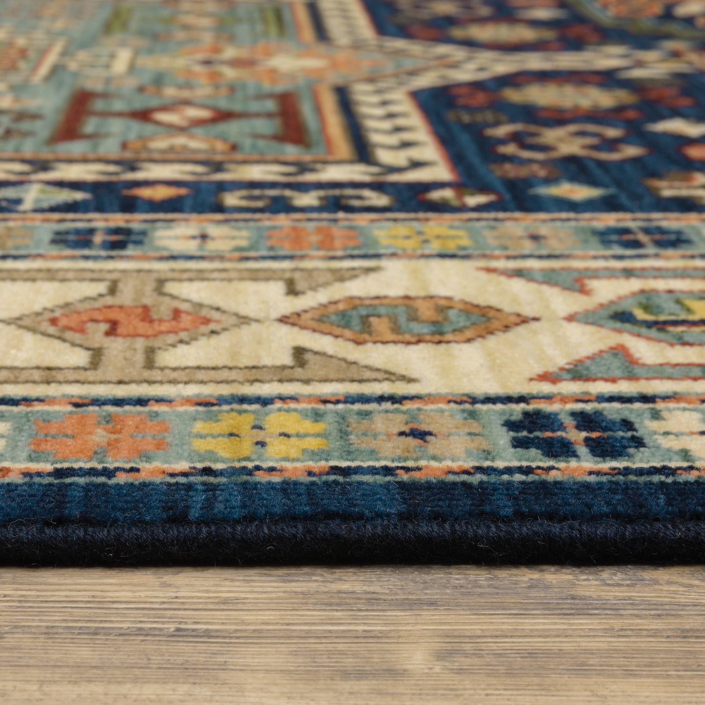 Lilihan Blue Ivory Traditional Oriental Indoor Rug