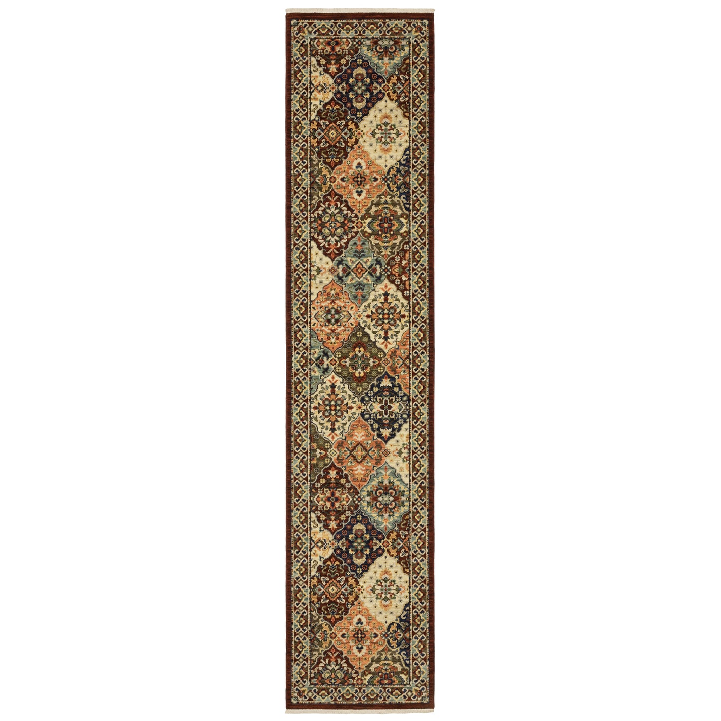 Lilihan Red Multi Traditional Oriental Indoor Rug