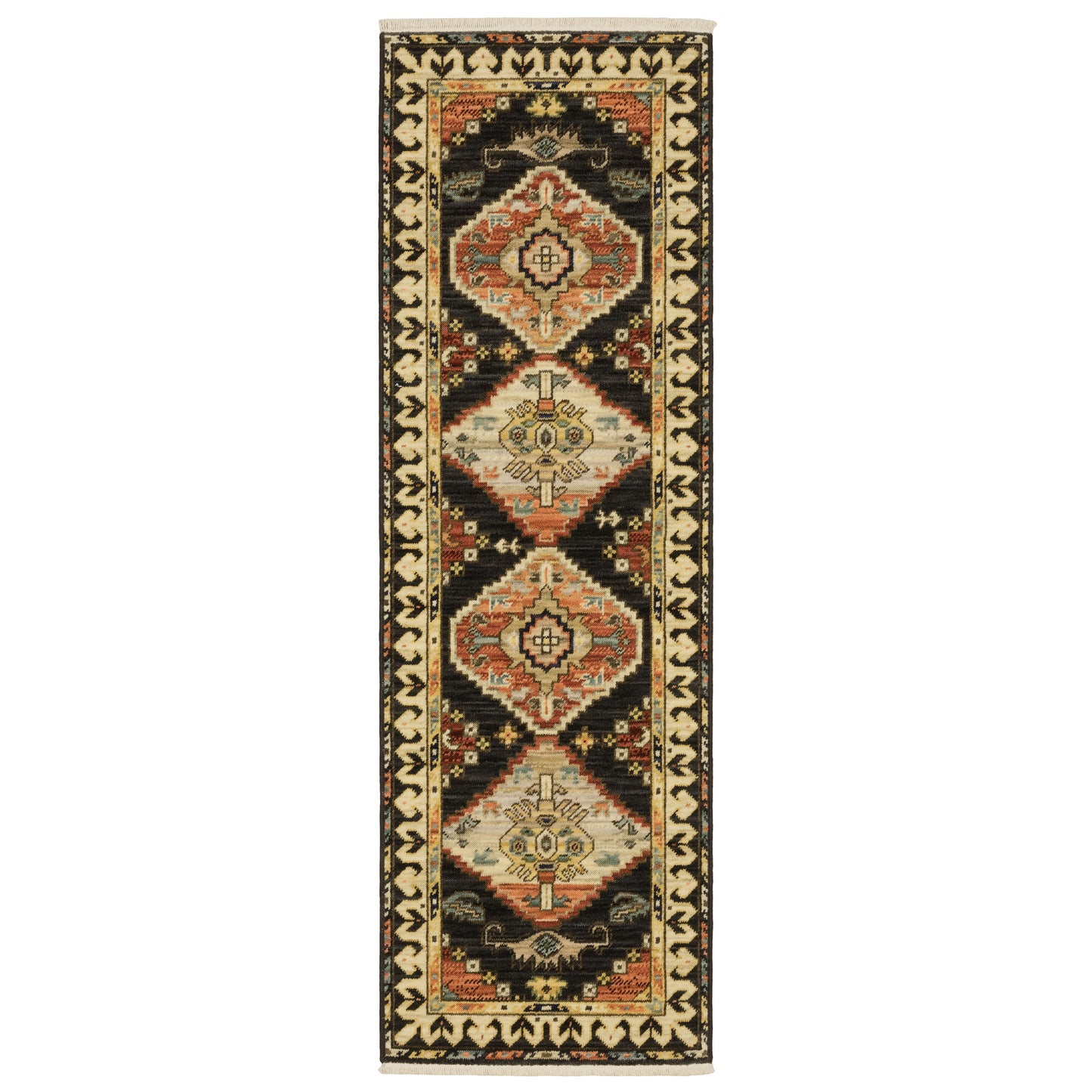 Lilihan Charcoal Multi Southwestern Southwest/Lodge Indoor Rug