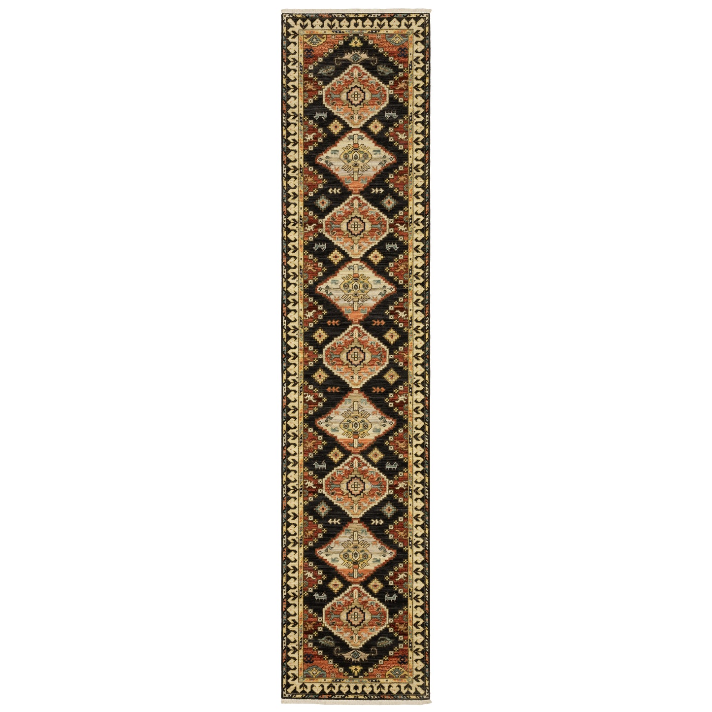 Lilihan Charcoal Multi Southwestern Southwest/Lodge Indoor Rug