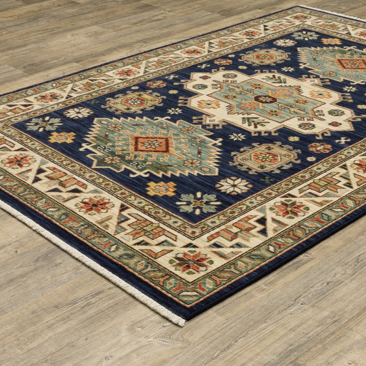 Lilihan Navy Multi Southwestern Southwest/Lodge Indoor Rug