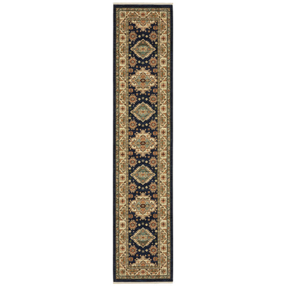 Lilihan Navy Multi Southwestern Southwest/Lodge Indoor Rug