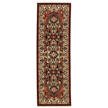 Lilihan Red Ivory Traditional Oriental Indoor Rug