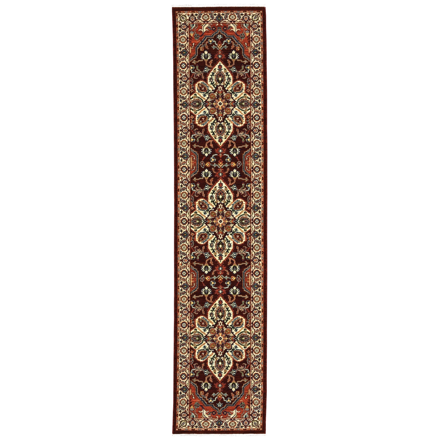 Lilihan Red Ivory Traditional Oriental Indoor Rug