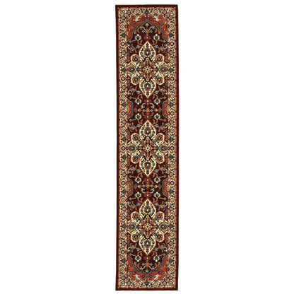 Lilihan Red Ivory Traditional Oriental Indoor Rug