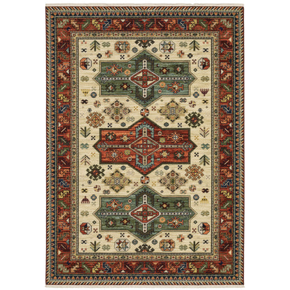 Lilihan Red Multi Southwestern Southwest/Lodge Indoor Rug