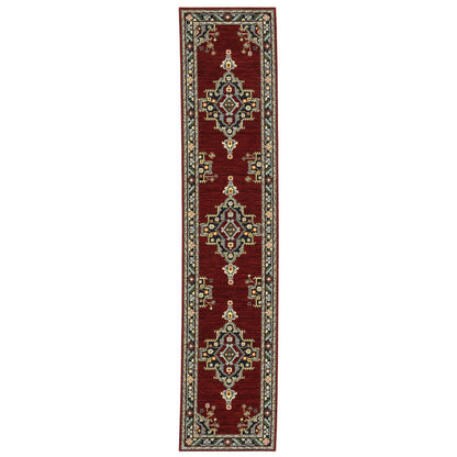 Lilihan Red Black Traditional Oriental Indoor Rug