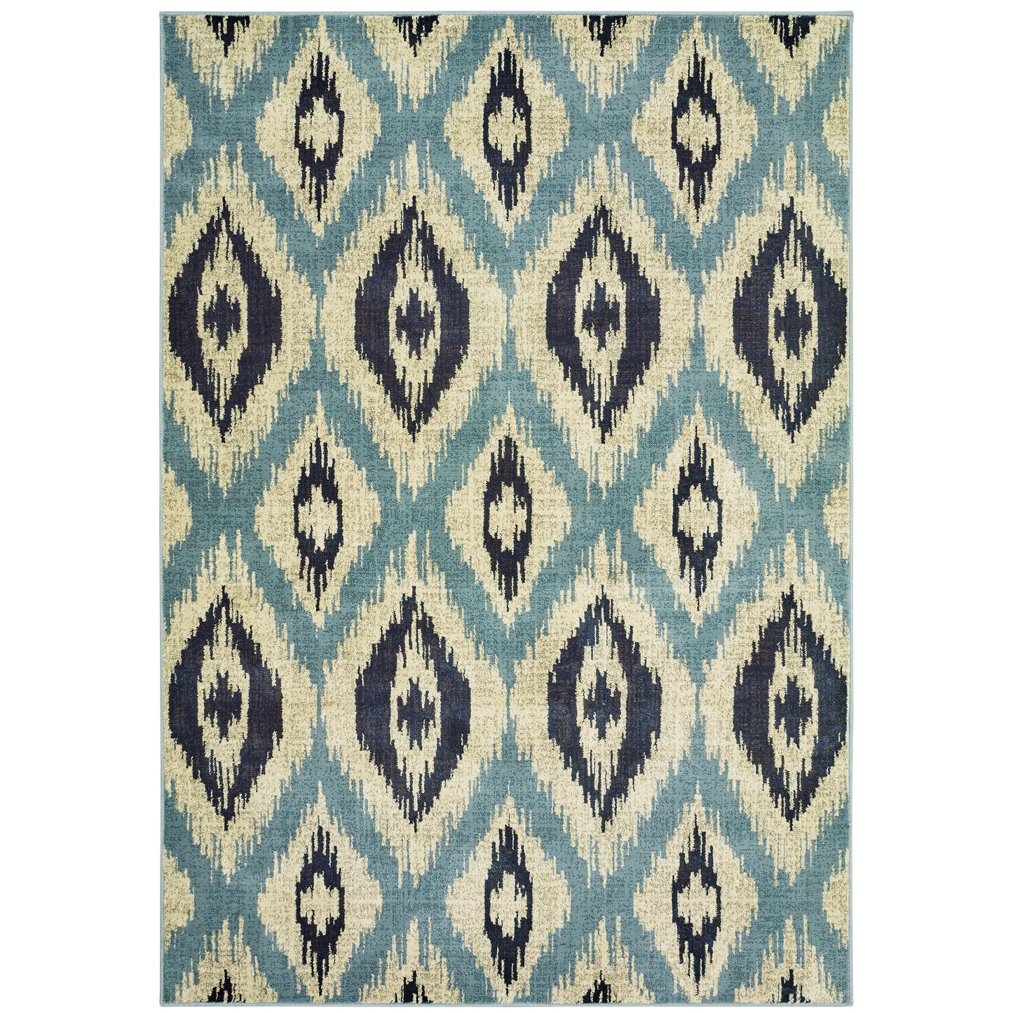 Linden Blue Grey Modern & Contemporary Geometric Indoor Rug