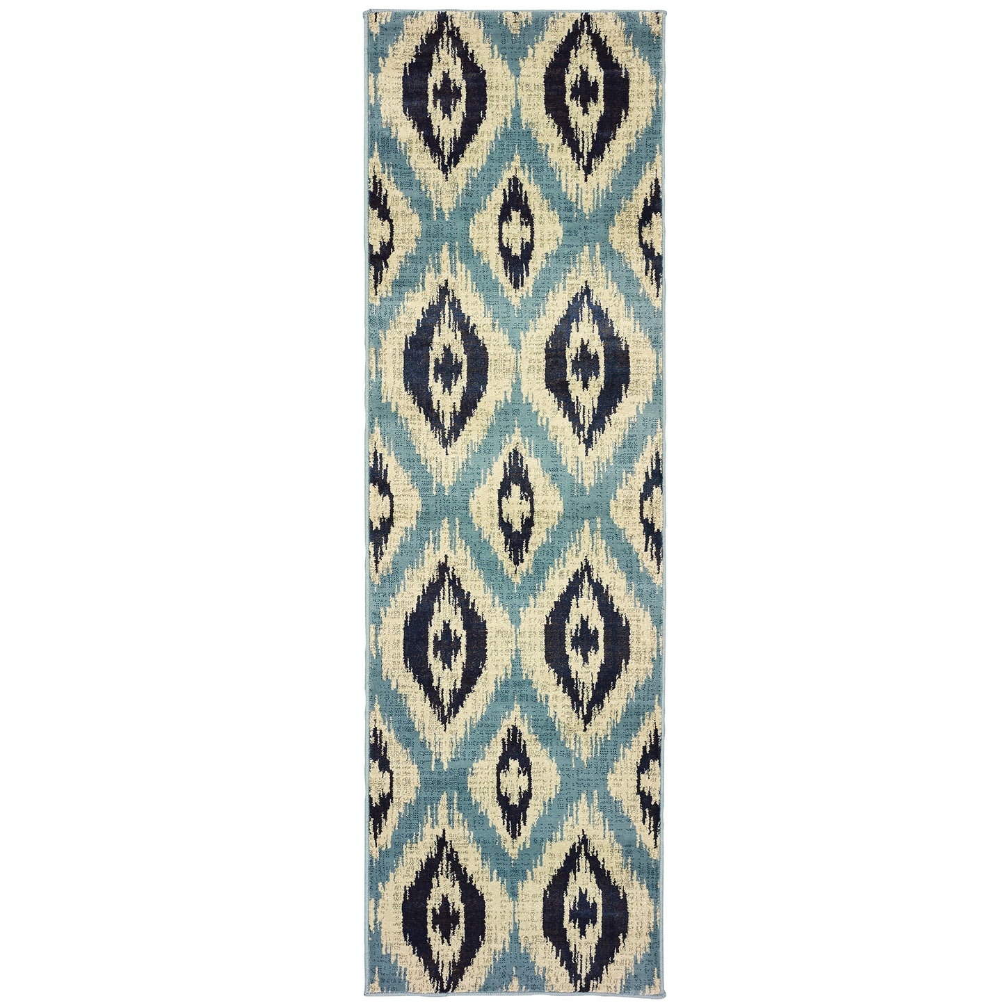 Linden Blue Grey Modern & Contemporary Geometric Indoor Rug