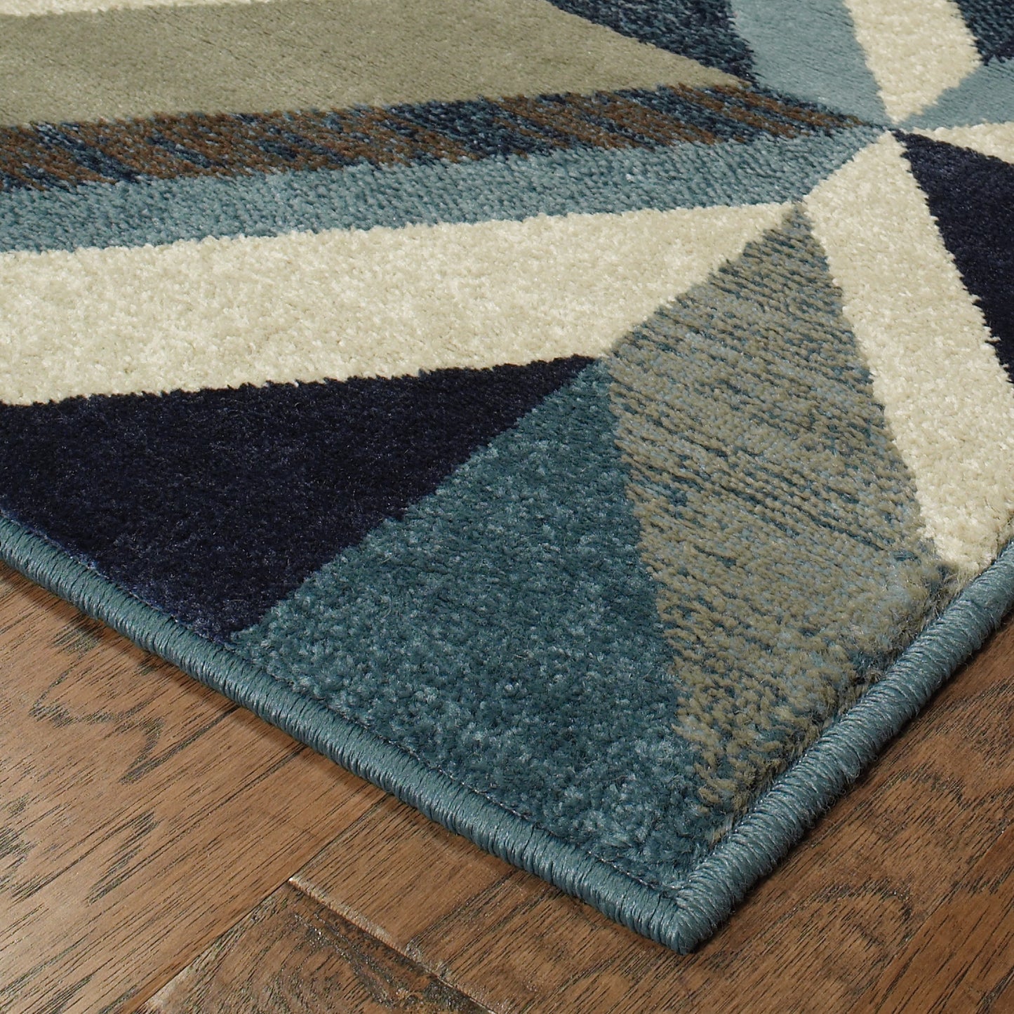 Linden Blue Grey Modern & Contemporary Geometric Indoor Rug