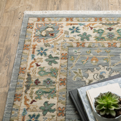 Lucca Grey Multi Traditional Oriental Indoor Rug