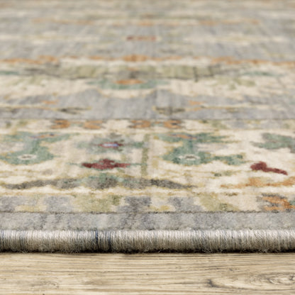 Lucca Grey Multi Traditional Oriental Indoor Rug