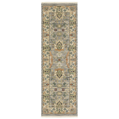 Lucca Grey Multi Traditional Oriental Indoor Rug