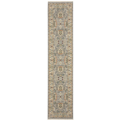 Lucca Grey Multi Traditional Oriental Indoor Rug