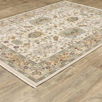 Lucca Ivory Multi Traditional Oriental Indoor Rug