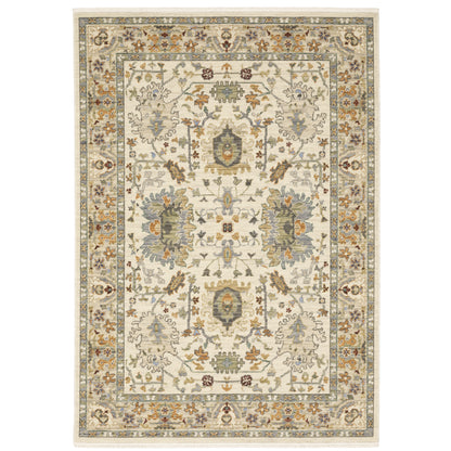 Lucca Ivory Multi Traditional Oriental Indoor Rug