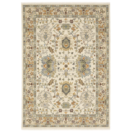 Lucca Ivory Multi Traditional Oriental Indoor Rug