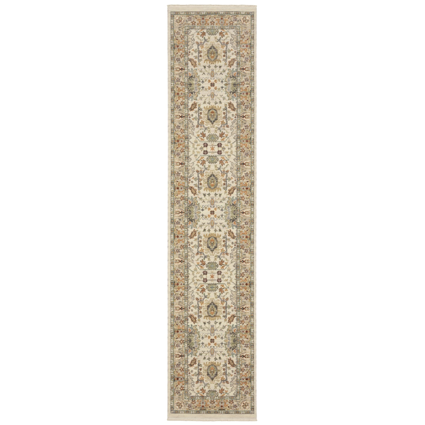 Lucca Ivory Multi Traditional Oriental Indoor Rug