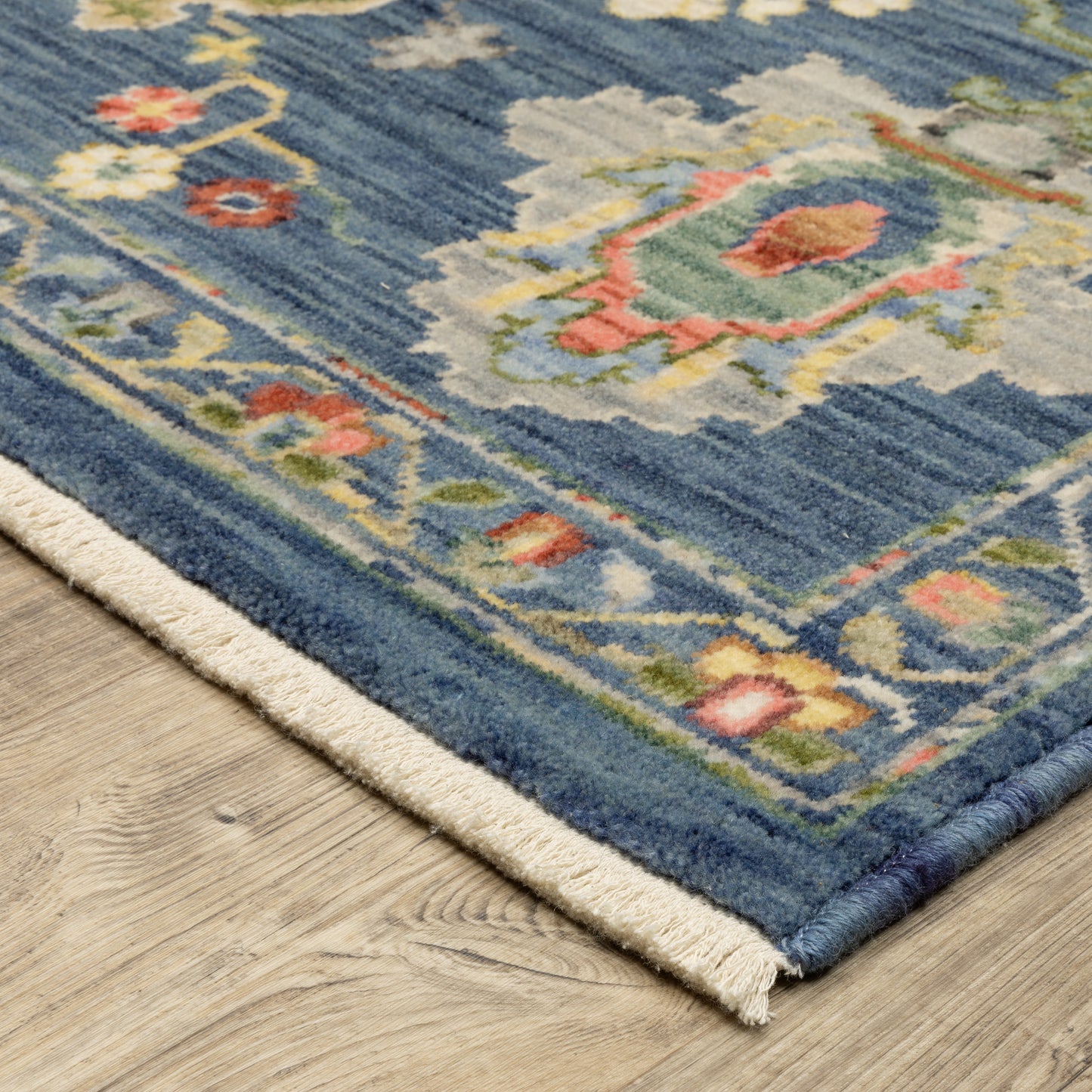 Lucca Blue Multi Traditional Oriental Indoor Rug