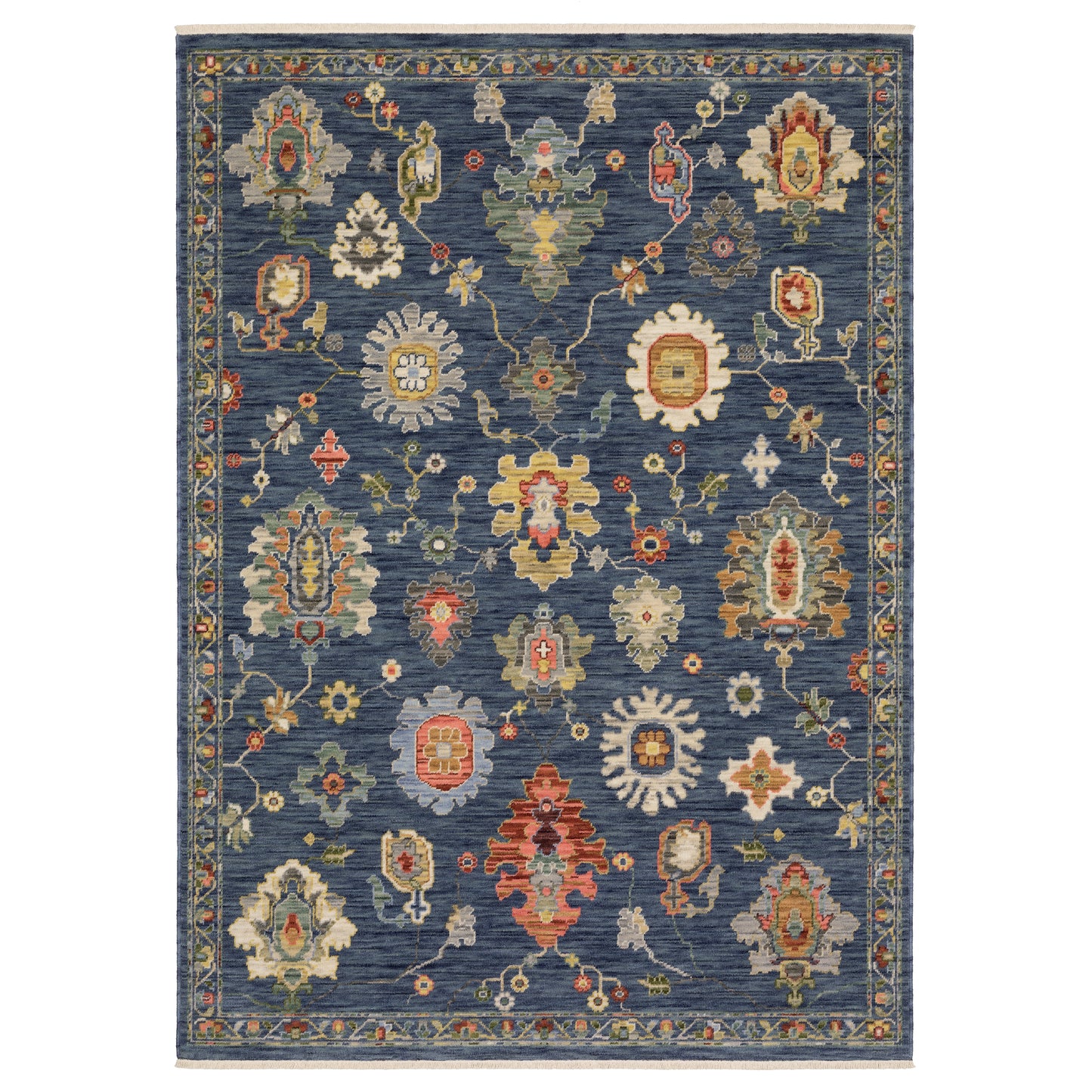 Lucca Blue Multi Traditional Oriental Indoor Rug