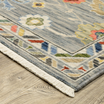 Lucca Grey Multi Traditional Oriental Indoor Rug